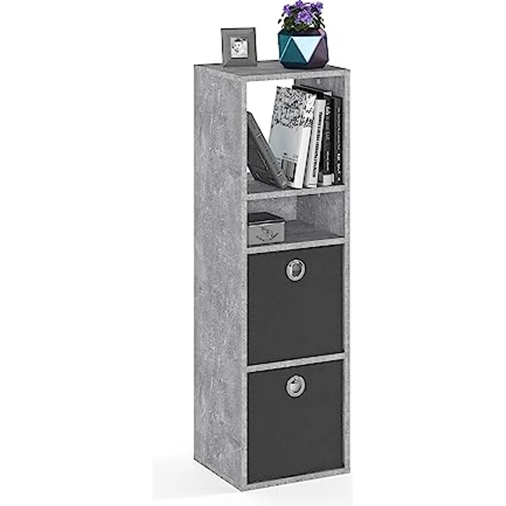 KOMTO Bücherregal RIM3 Regal Standregal Würfelregal für Kinderzimmer, Büroregal Bücherschrank Regal Wohnzimmer 33,8 х 30,7 х 112,5 cm – Bild 5