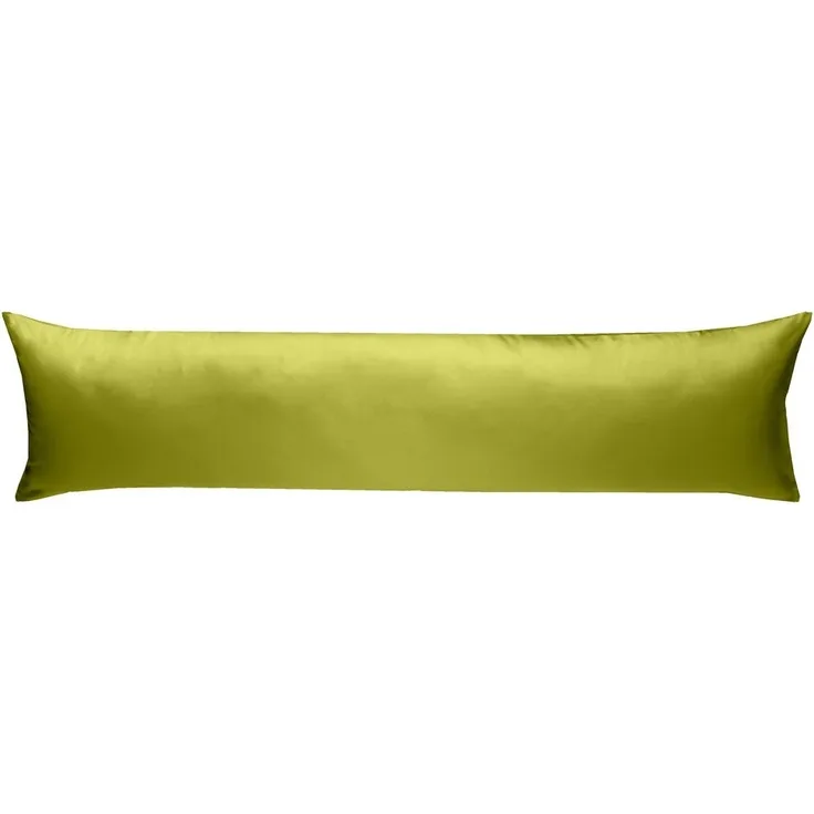 Mako-Satin Seitenschläferkissen Bezug uni / einfarbig grün 40x145 cm von Bettwaesche-mit-Stil