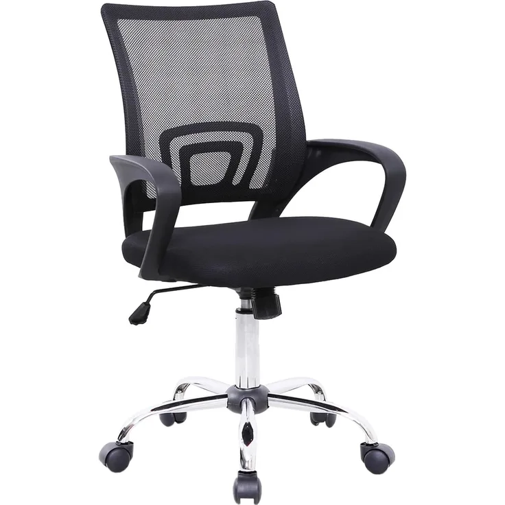 Svita 'Cydney' Schreibtischstuhl, stufenlos höhenverstellbar, 360° drehbar, Polyester schwarz