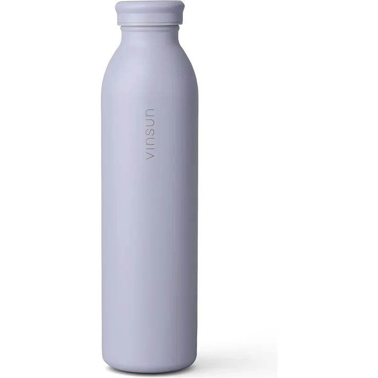 Vinsun Isolierflasche Edelstahl Flasche 600ml, Thermoflasche doppelwandig isoliert BPA frei, Auslaufsicher, Kohlensäure geeignet, bruchsicher, Kalt- & Heißgetränk