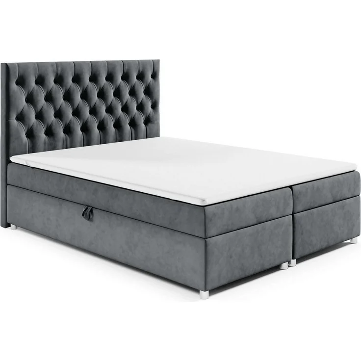 Best for Home Boxspringbett mit Bettkasten Doppelbett Trinity K14 Bonellfederkern inkl 7cm Topper (140x200 160x200 180x200 200x200 cm, Bonell-Matratze, gepolstertes Kopfteil, Polsterbett versch. Größen), mit oder ohne Topper, Flexible Liefermöglichkeit... – Bild 5