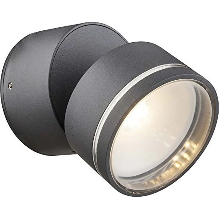 LED Außen Wandleuchte, rund, Aluminium Druckguss, Anthrazit – Bild 2