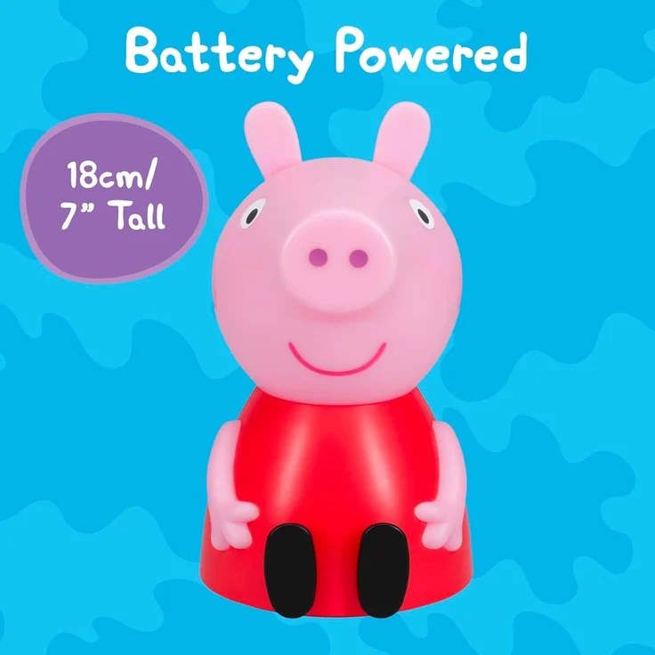 Peppa Pig Paladone Figur Lampe mit Sound - Offiziell lizenziertes Baby-Nachtlicht, Kinderzimmer-Zubehör & Dekor – Bild 4