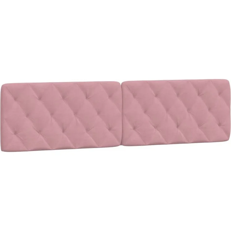 vidaXL Bett Kopfteil-Kissen Rosa 200 cm Samt (1-tlg) – Bild 1