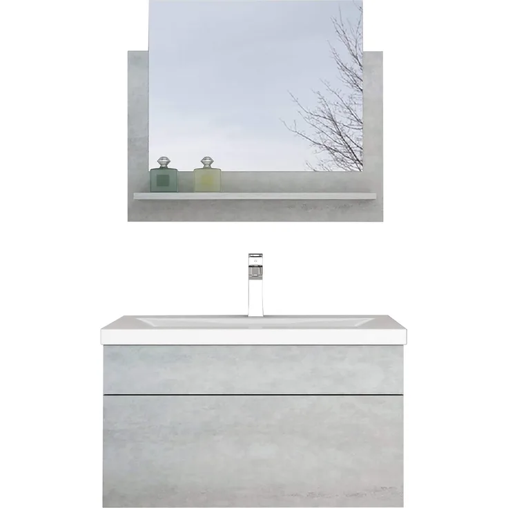 HOME DELUXE Badmöbel-Set 'WANGEROOGE - M', Grau