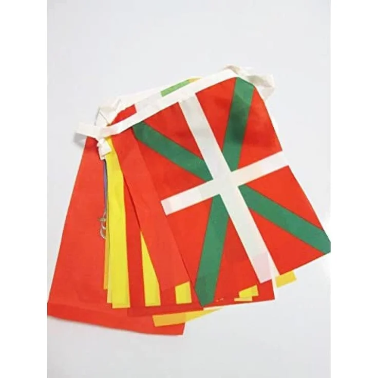 AZ FLAG - Fahnenkette 19 Autonome Gemeinschaften Spaniens Mit Städten 6 Meter Mit 19 Flaggen - 21x14 cm - Spanien Girlande Flaggenkette 14x21 Cm