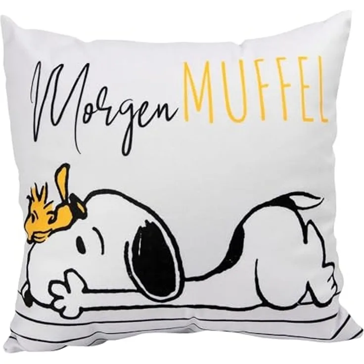 United Labels® Dekokissen Peanuts Snoopy - Morgenmuffel