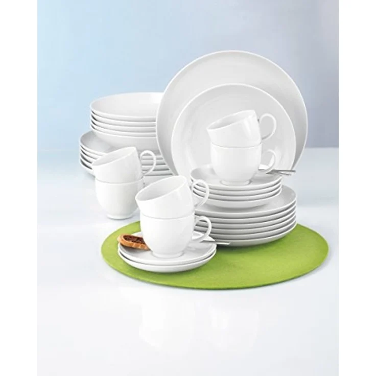 Seltmann Weiden Geschirr-Set Teller flach eckig 20 cm Lido weiss uni 00003 von Seltmann Weiden, Porzellan – Bild 6