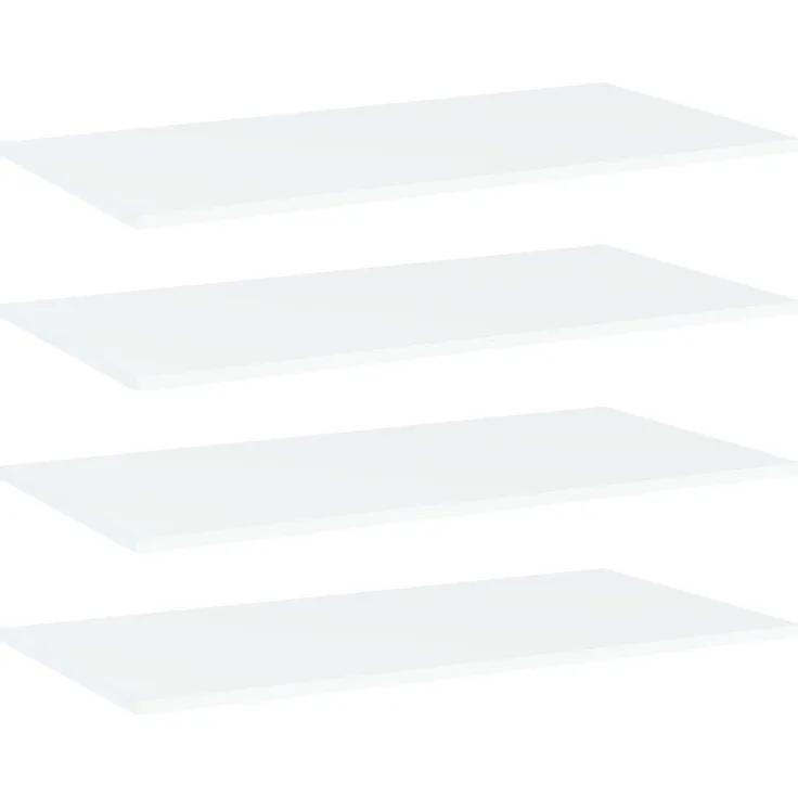 vidaXL Bücherregal-Bretter 4 Stk. Weiß 80x40x1,5 cm Holzwerkstoff 805330