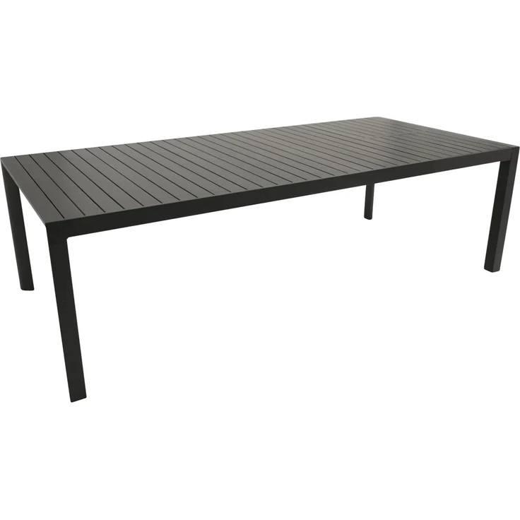 DEGAMO LAGOS Gartengarnitur, Aluminium, anthrazit, 7-teilig (6x Stapelsessel, 1x Ausziehtisch 195/255x120cm) – Bild 4
