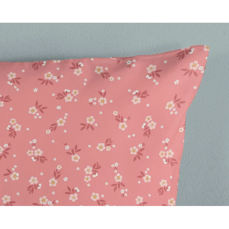 good morning Babybettwäsche Bibi blossom, Renforcé, 2 teilig, Baumwolle, 120x150, Reißverschluss, Wende, Baby, Mädchen, Bambi, Rosa – Bild 3