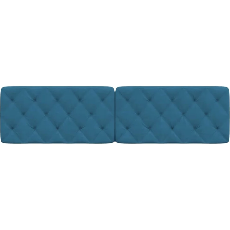 vidaXL Kopfteil-Kissen Blau 200 cm Samt 374751 – Bild 5