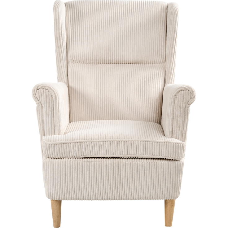 Ohrensessel ABSON Cord Hellbeige – Bild 5