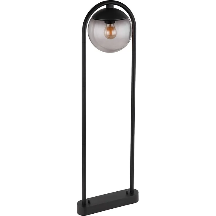 Stehleuchte, Glaskugel, schwarz, rauch, IP44, H 100 cm – Bild 1