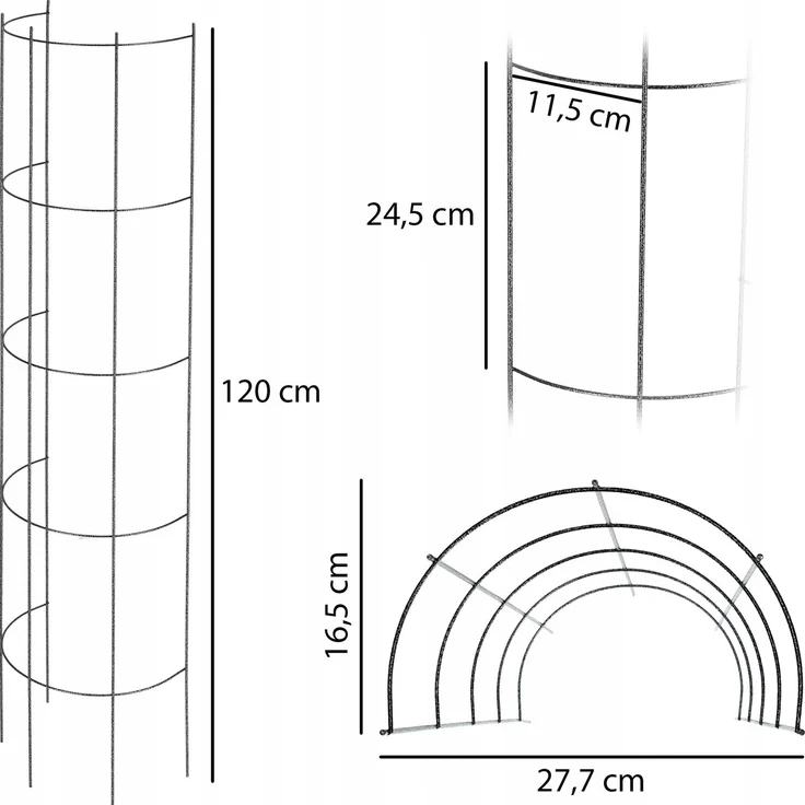 KADAX Garten-Pergola-Säule für Blumen, Rosen, 120 cm – Bild 3