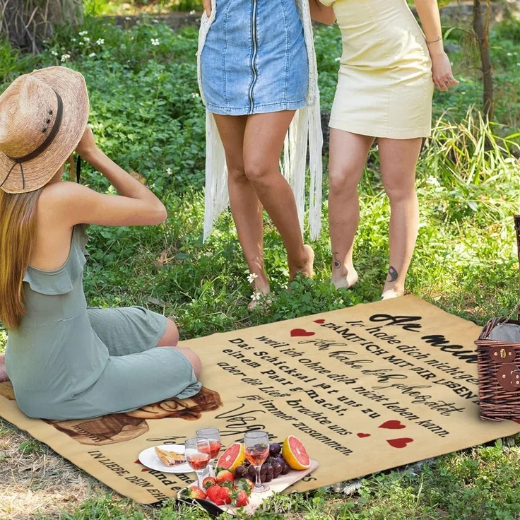 Fleecedecke Hochzeitsgeschenk Frauen Geschenke 02 130x150cm – Bild 8