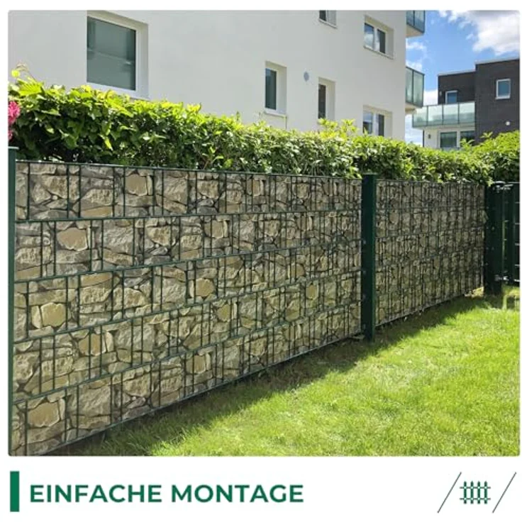 Sichtschutzstreifen Zaun 35 m x 19 cm inkl. 20 Clips, Sichtschutz Zaunfolie PVC Sichtschutzstreifen Doppelstabmatten für Gartenzaun, Balkon/Diverse Farben – Bild 7
