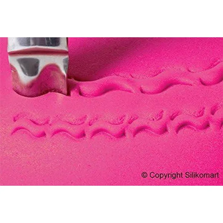silikomart Wonder Crimp-Zange Teig für Tortendekoration regelmäßigen Edelstahl Wellenlinie