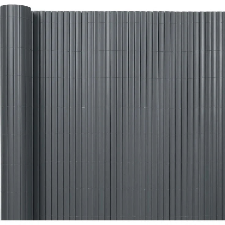 Coradoma PVC Sichtschutzmatte Anthrazit 115x500cm Sichtschutz für Balkon Garten Terrasse, Blickdichter Lärmschutz, Windschutz, inkl. Kabelbinder – Bild 3