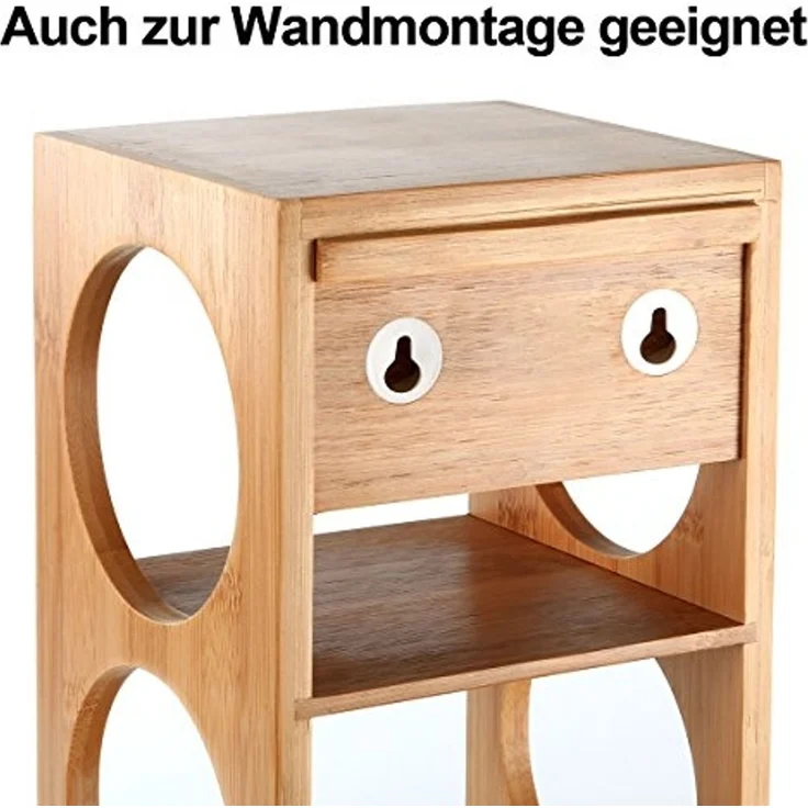 Gräfenstayn Weinregal CUBE - stapelbar aus Bambus-Holz für 5 Wein-Flaschen zum Stellen, Wand-Montage erweiterbar Weinflaschenhalter Weinkiste Flaschenregal – Bild 3