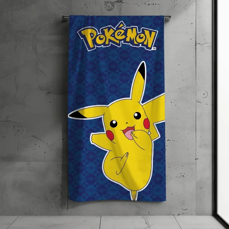 POKEMON JUEGO DE CARTAS Strandtuch Pokémon Strandtuch, 100% Baumwolle, 140 x 70
