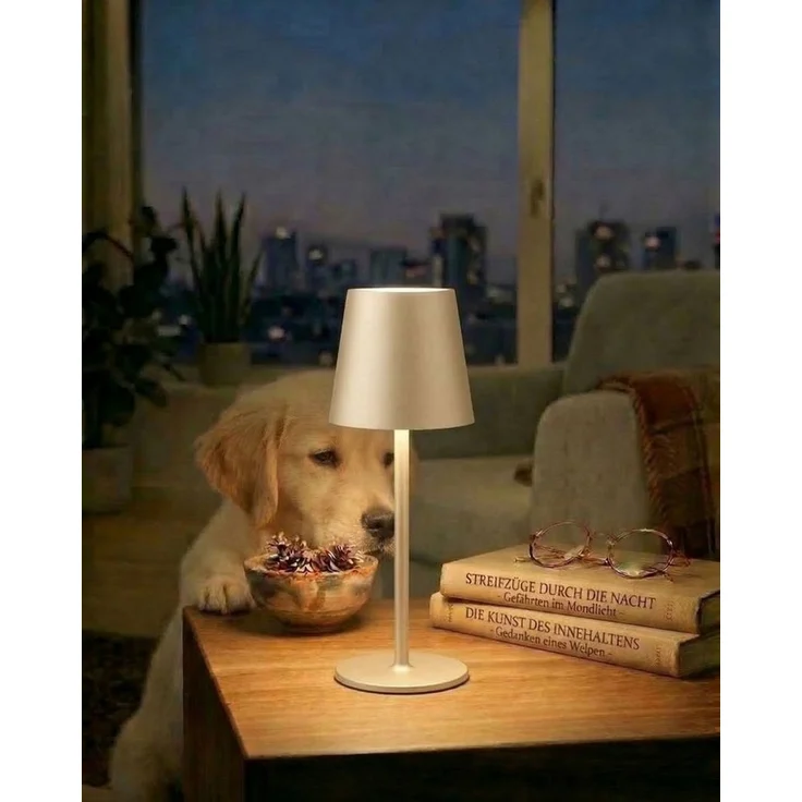 Coen Bakker LED Tischleuchte Portable Light, Dimmfunktion, LED, warmweiß, kaltweiß, neutralweiß, USB touch Dimmer außen sand 27,5cm 34 LEDs – Bild 2