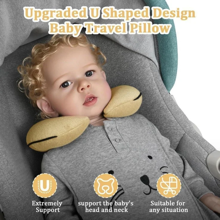Baby Reisekissen U-förmiges Nackenkissen für – Bild 4