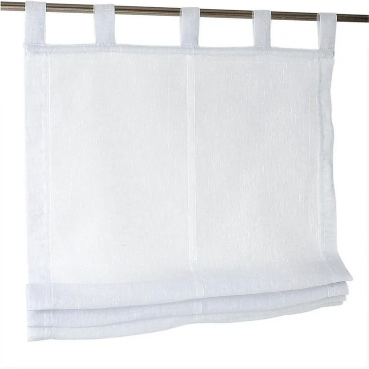 Kutti Raffrollo Brondby, mit Schlaufen, freihängend, halbtransparent, Polyester, Schlaufen
