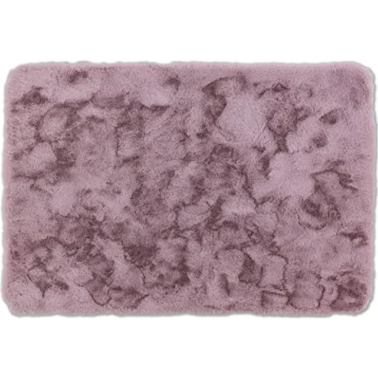 Schöner Wohnen Kollektion Badteppich 'Bali', rose, 67 x 110 cm, pflegeleicht, waschbar bei 30°C, für Fußbodenheizung geeignet, rutschhemmende Unterseite