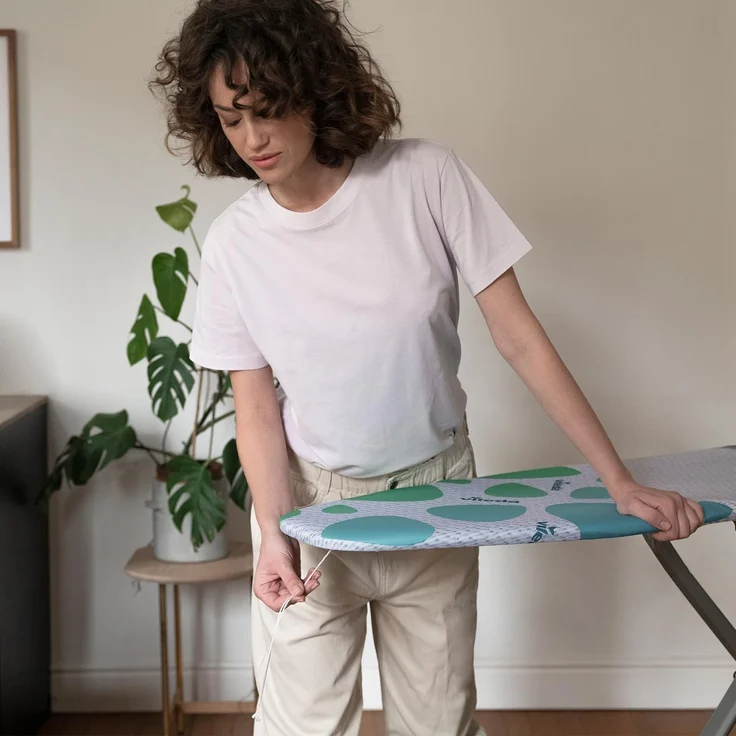 Vileda Park+Go, Bügelbrettabdeckung, Baumwolle, Schaum, Polyurethan, Schwarz, Rot, Abbildung, 45 cm, 130 cm – Bild 5