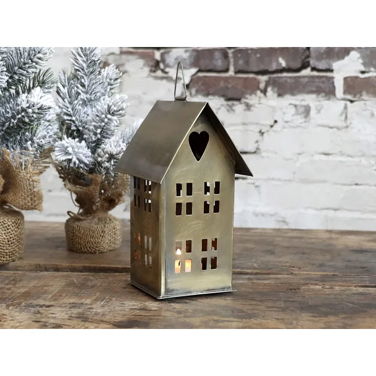 Lichterhaus Teelichthalter Teelichthaus Windlicht H 15,5cm Chic Antique 52047-13