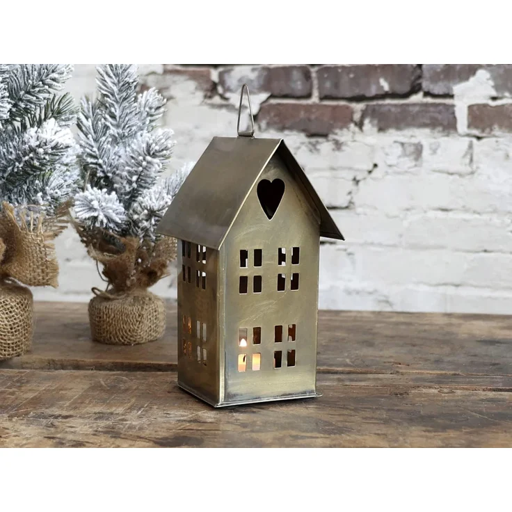 Lichterhaus Teelichthalter Teelichthaus Windlicht H 15,5cm Chic Antique 52047-13 – Bild 1