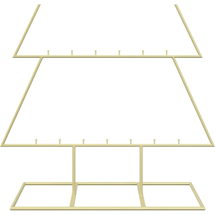vidaXL Metall Weihnachtsbaum KUOPIO 150 cm Stahl Gold 42053819 – Bild 6