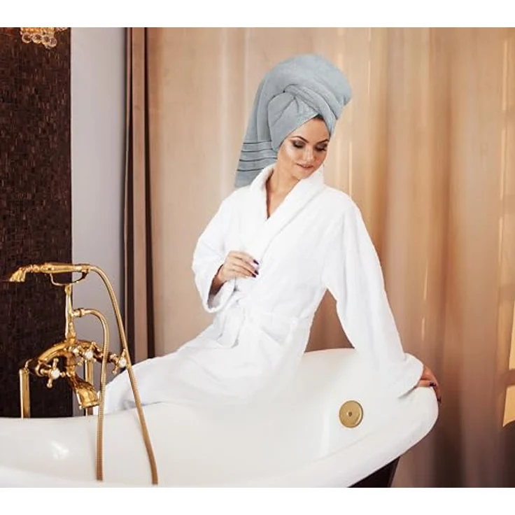 Utopia Towels - 8er-Pack Handtuch-Set mit Aufhängeschlaufe aus 97% Baumwolle, saugfähig und schnell trocknend 2 Badetücher, 2 Handtücher, 4 Waschlappen (Kühl Grau) – Bild 7