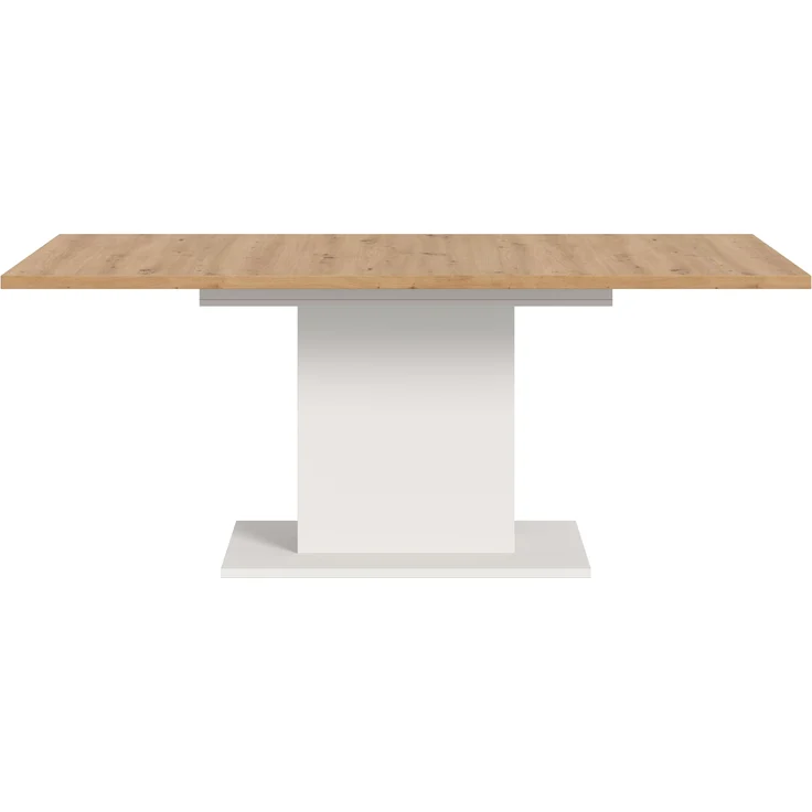 Kulissen-Esstisch >Motion< ausziehbar 190cm, weiß / artisan Eiche Dekor - 150/190x76x90cm (BxHxT) – Bild 5