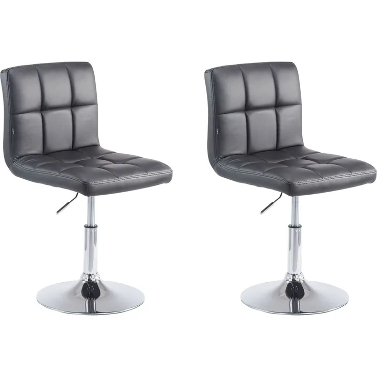 2er Set Lounger Palma V2 Kunstleder, schwarz