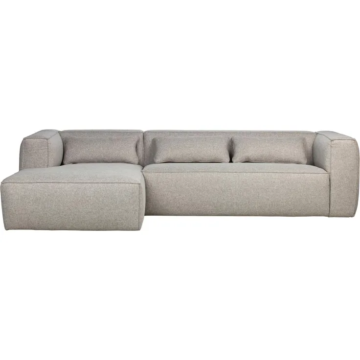 Ecksofa Bean Stoff, links Hellgrau