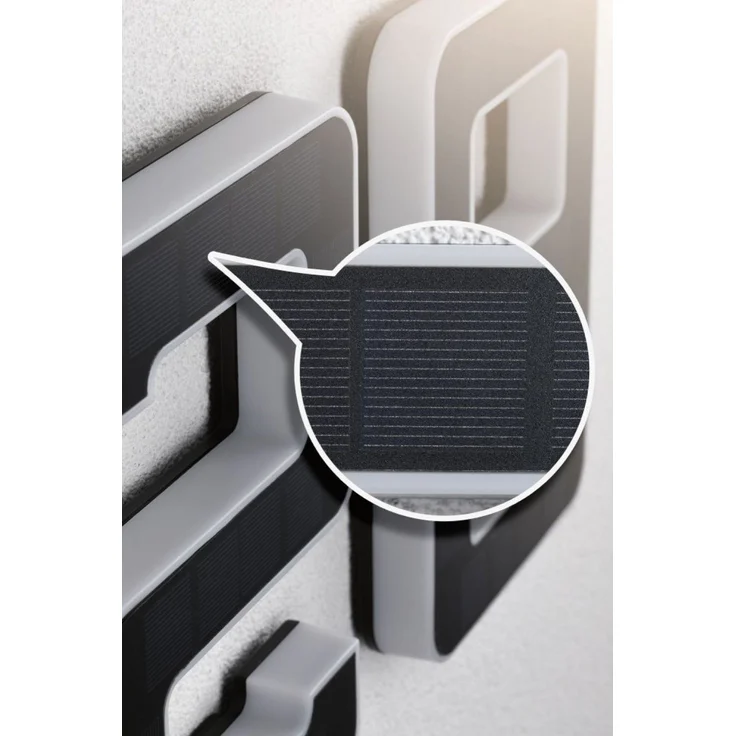 Paulmann 79850 LED Solar Hausnummer 9 IP44 Warmweiß Akku wechselbar incl. 1x0,2 Watt Solarleuchte Schwarz Solarlampe Kunststoff Solarlicht 3000 K – Bild 7