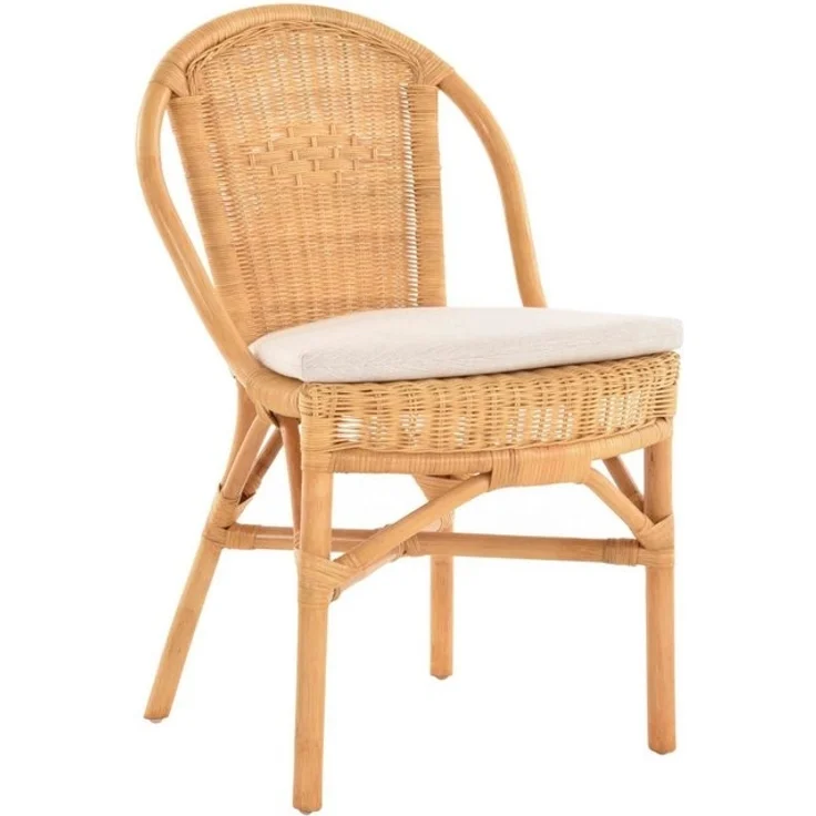Krines Home Küchenstuhl Esszimmerstuhl Klassik Korb Esszimmer Stuhl Korbstuhl Natur Rattan, Küchenstuhl – Bild 4