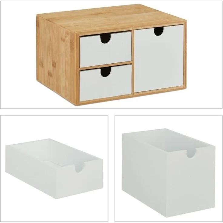 Schubladenbox Bambus & MDF 3 Fächer 10039330 – Bild 9