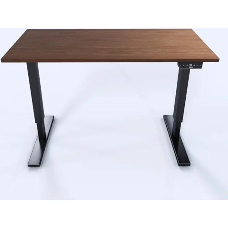 Bisley Home Tisch, Metall, Gestell 333 schwarz Platte 008 Lincoln walnuss, Medium – Bild 5