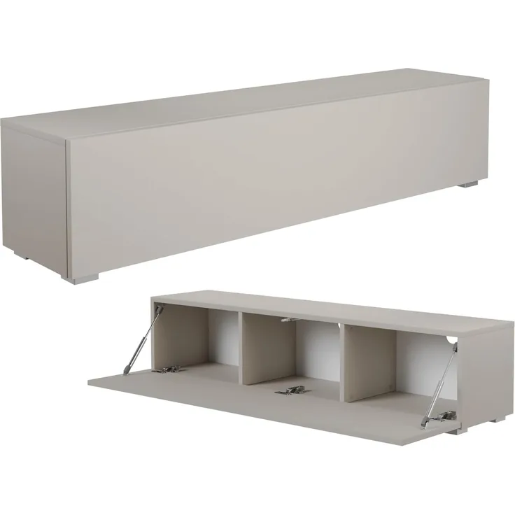 Platan Room Lowboard Kira, TV Schrank Fernsehschrank 105 / 140 / 210 / 280 cm breit Kaschmir Matt