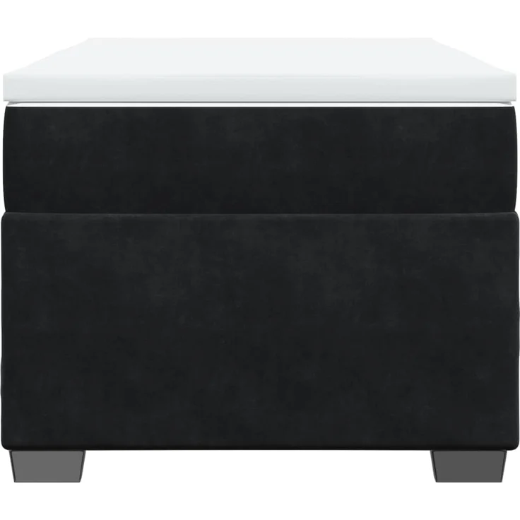vidaXL Boxspringbett mit Matratze Schwarz 100x200 cm Samt 3285265 – Bild 4