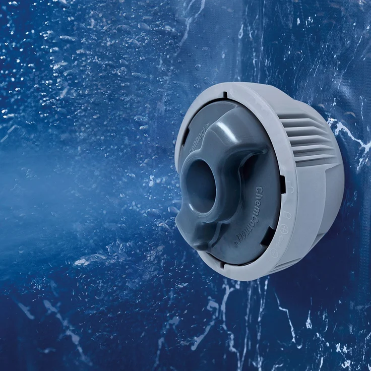 LAY-Z-SPA® Energiespar-Whirlpool San Francisco HydroJet Pro™ mit App-Steuerung, für 7 Personen 230 x 230 x 71 cm, Marmor-Optik (Samtgrau) – Bild 4