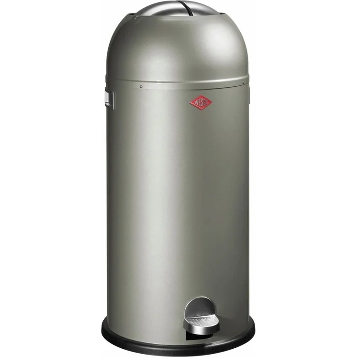 WESCO Tretabfalleimer 180731-03 KICKMASTER MAXI in Neusilber mit 40 Liter Volumen / Abfallsammler / Mülleimer – Bild 1