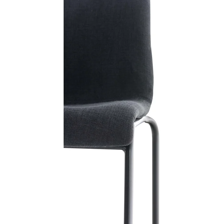 Barhocker TENAR - Stoff Schwarz 43x48x100 cm Schwarz | Barstuhl Mit Lehne Tresenhocker Tresenstuhl Kneipenhocker Kneipenstuhl – Bild 6