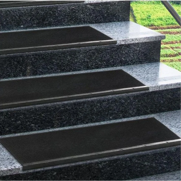 Floordirekt Stufenmatte Santiago, 25x65 cm, Treppenschutz, Außentreppenschutz, rechteckig, aus Gummi – Bild 3