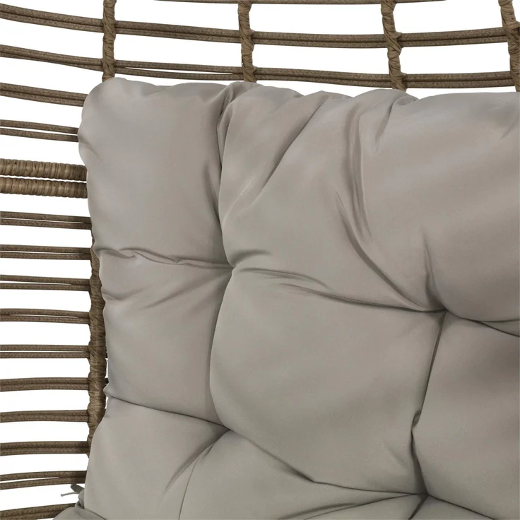 Lesli Living Gartensessel CHILL Sitzei Egg Polyrattan Stroh Braun meliert 99x91x156 cm – Bild 7