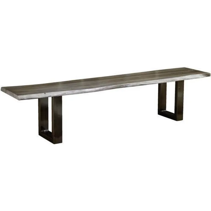 Baumbank Sheesham 160x38x45 smoked oak lackiert Plattenstärke 3,5cm FREEFORM #0307