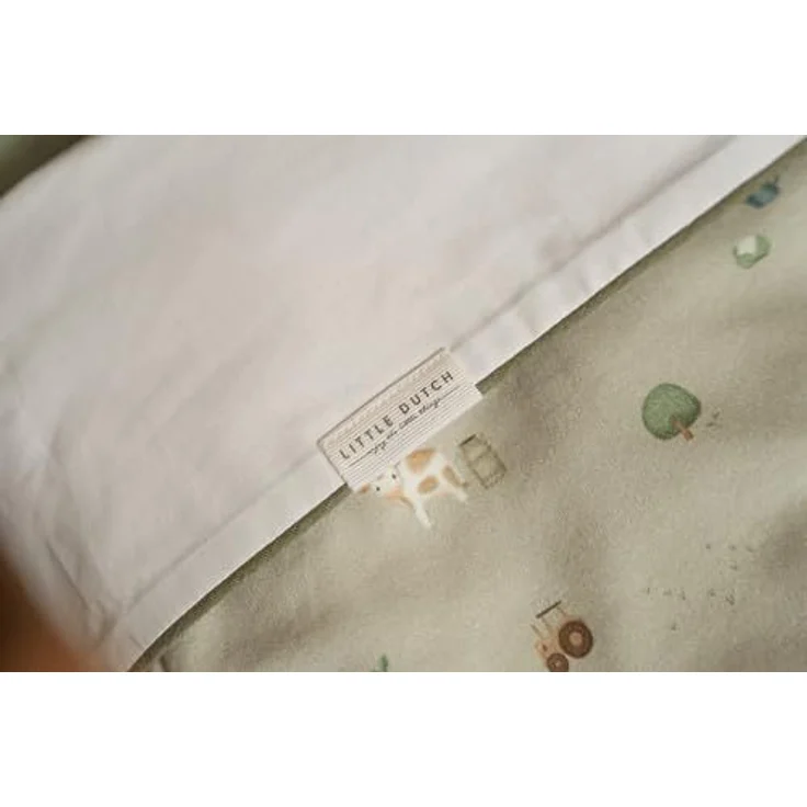 Little Dutch Little Farm Babydecke - Teddy Grün – Bild 4